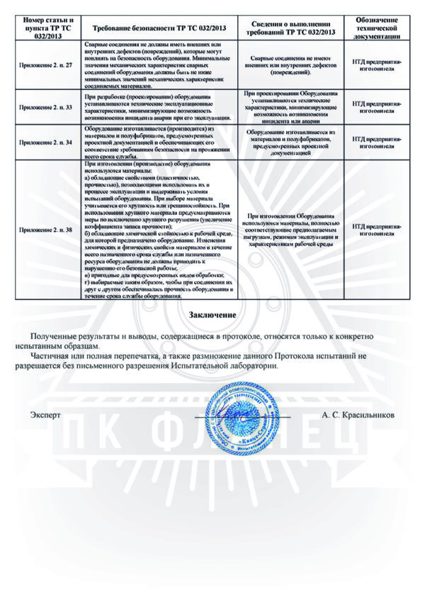 Сертификат соответствия №5
